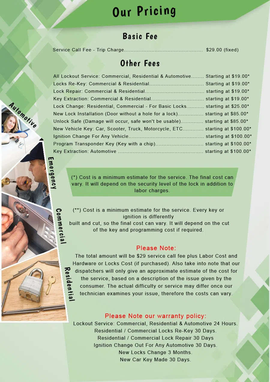 Central Lock Key Store Detroit, MI 313-736-5226 - Pricelist-2